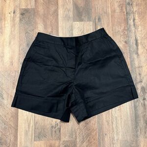 BANANA REPUBLIC Women’s Classic Black high-rise linen blend Shorts size M New$60